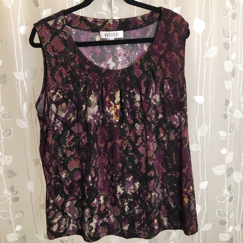 Kasper Snakeskin Blouse - 2X